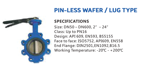 PT Berkah Tirta - Pin Less Wafer Lug Type